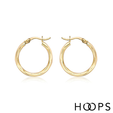 9ct gold georgie hoops yellow gold