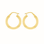 9ct Yellow Gold Round 20mm / 3mm Hoops image 0