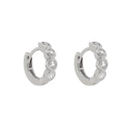 Sterling Silver Mini Bezel Hana Huggies image 0