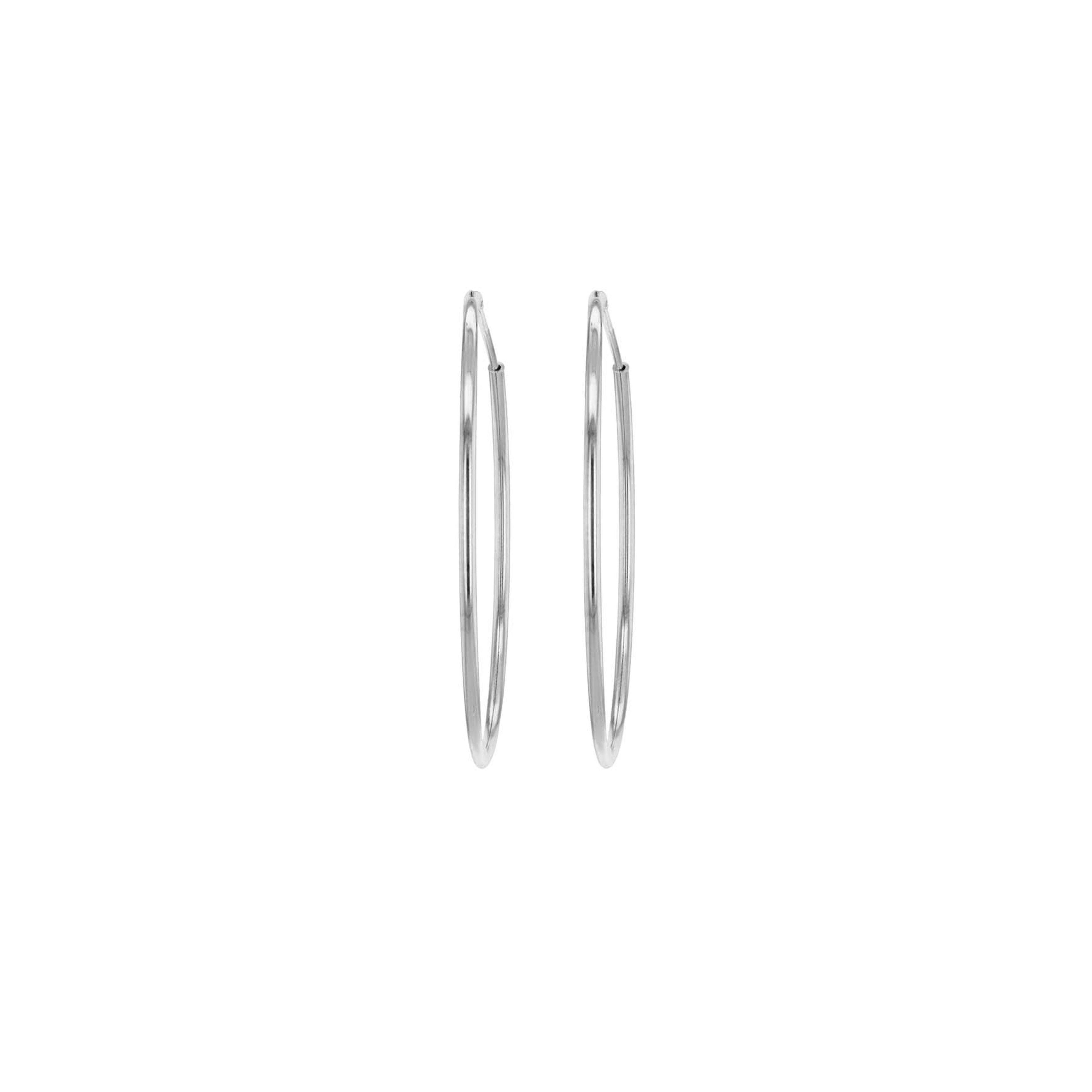 Sterling Silver 35mm Hoop Earrings image 2