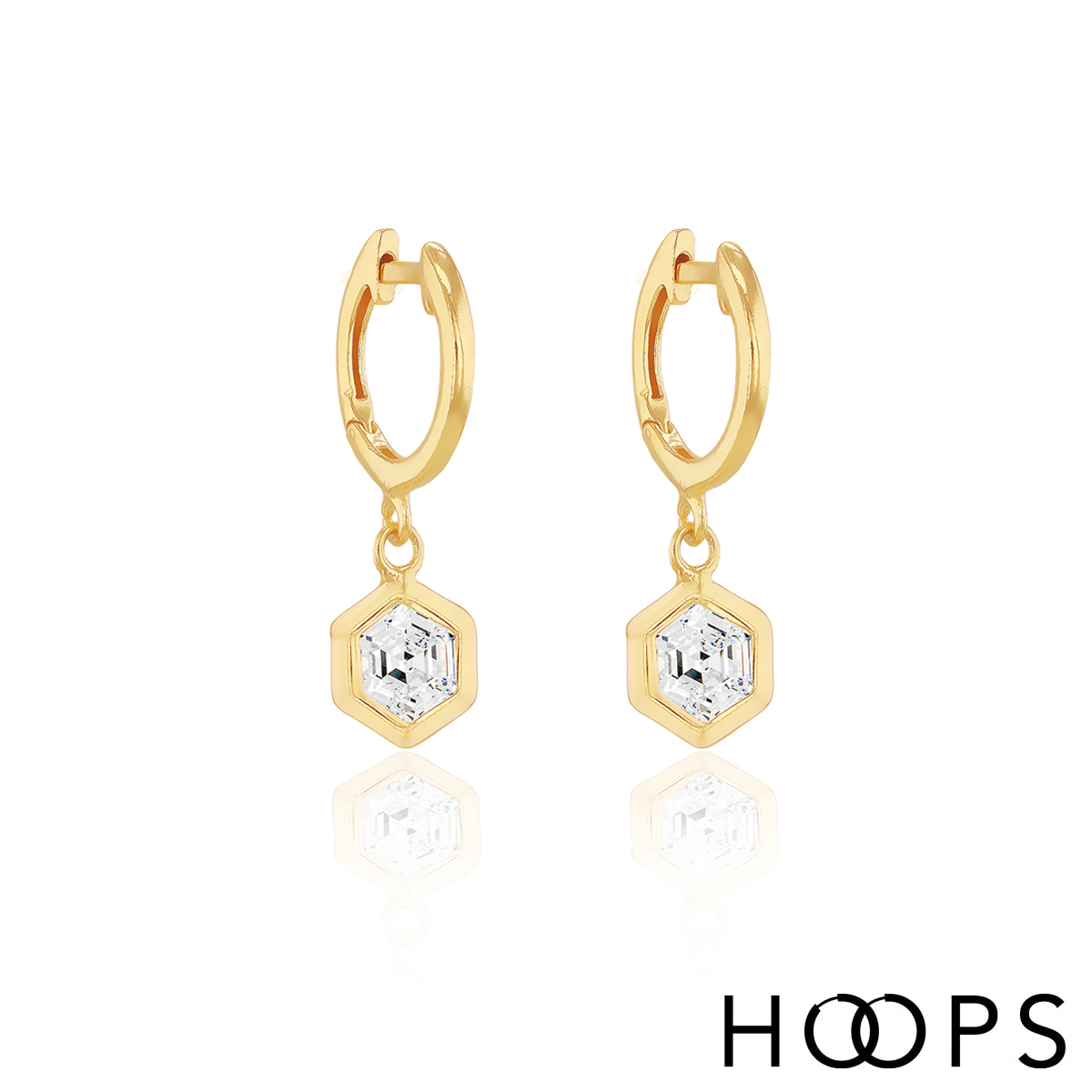 Yellow Gold Vermeil Bello Drop Hoops image 0
