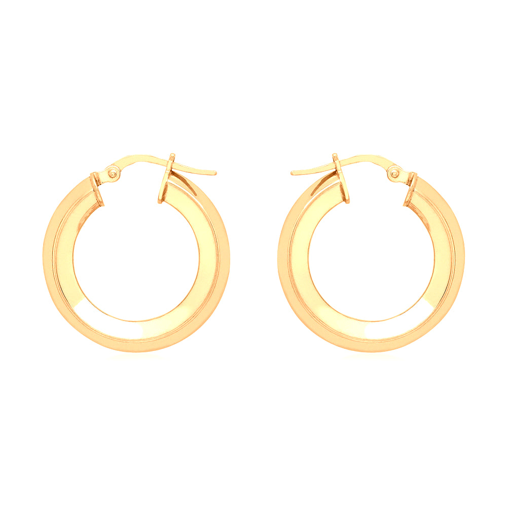 9ct Yellow Gold 22mm Hoop Earrings image 0