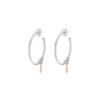 Sterling Silver Star Drop Hoop Earrings image 3