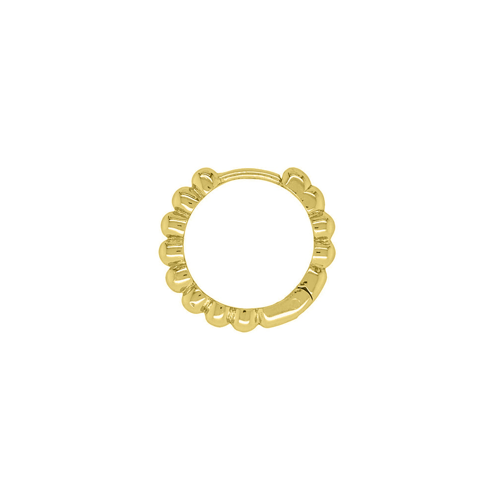 Gold Vermeil 13.5mm Beaded Huggie (Conch Piercing) image 0