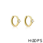 9ct Yellow Gold Luxury Stone Set Huggies image 0