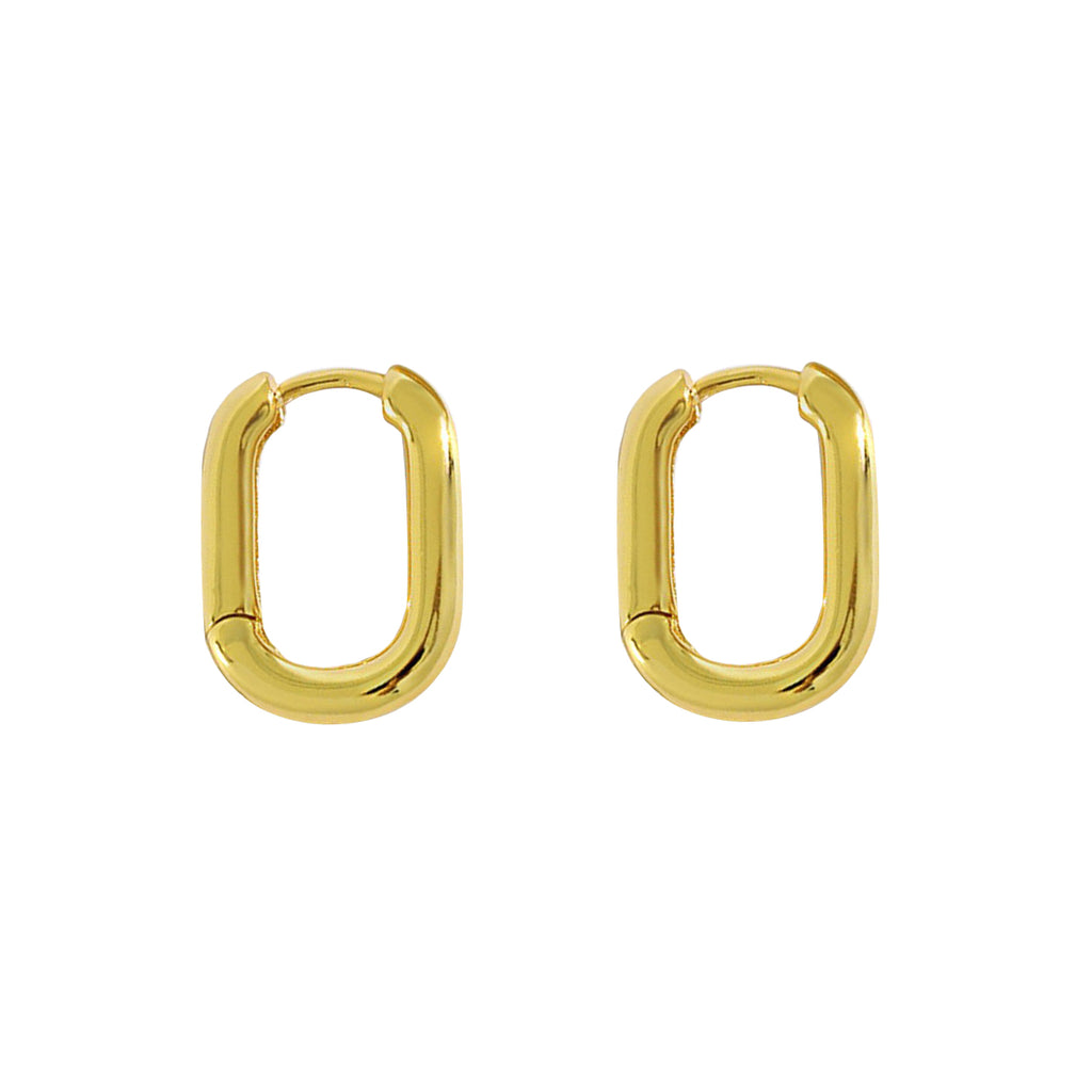 Yellow Gold Vermeil Manhattan Huggies image 0
