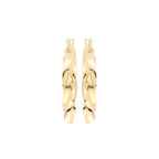 9ct Yellow Gold 23mm Twist Square Creole Earrings image 2