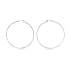Sterling Silver 50mm Creole Hoop Earrings image 0