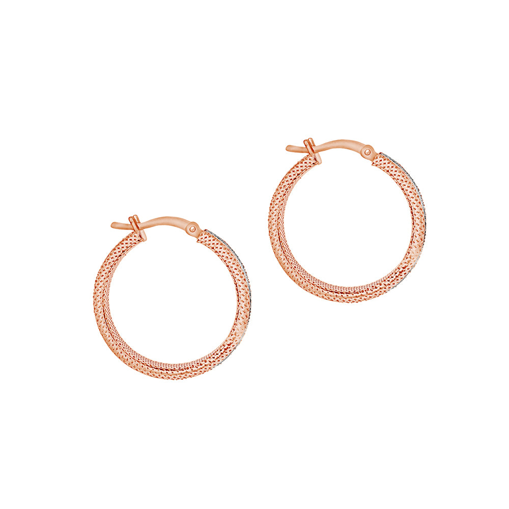 Rose Gold Vermeil 25mm Star Dust Earrings image 2