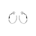 Sterling Silver 20mm Diamond Cut Hoop Earrings image 0