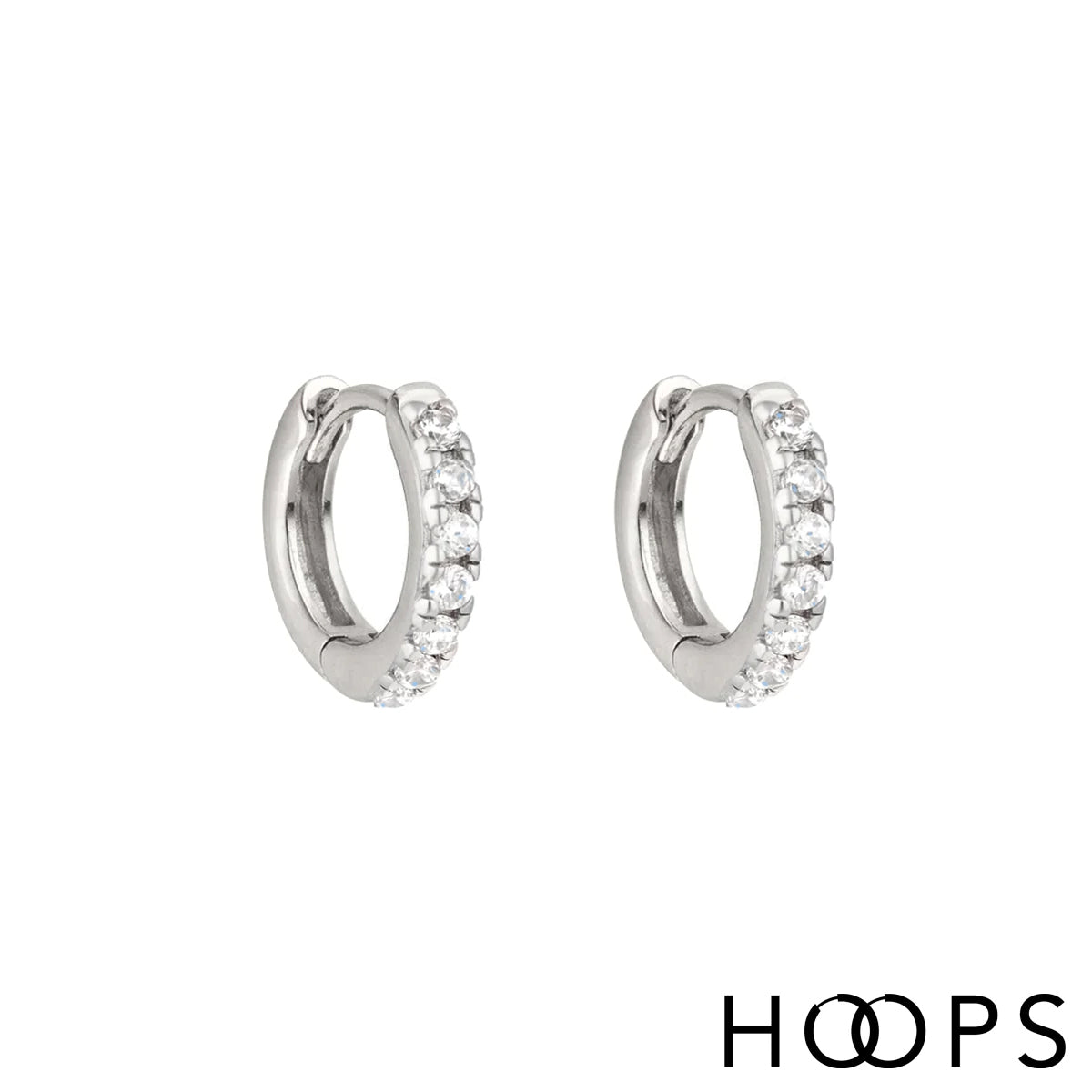 Sterling Silver Mini Stone Set Sara Huggies image 0