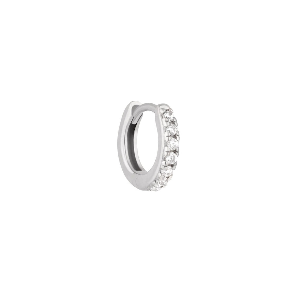 Sterling Silver 10mm Sara Huggies Hoop Earring image 1