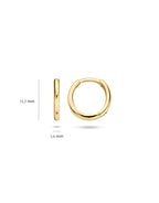 14ct Yellow Gold 11.3mm Huggie Earrings image 1