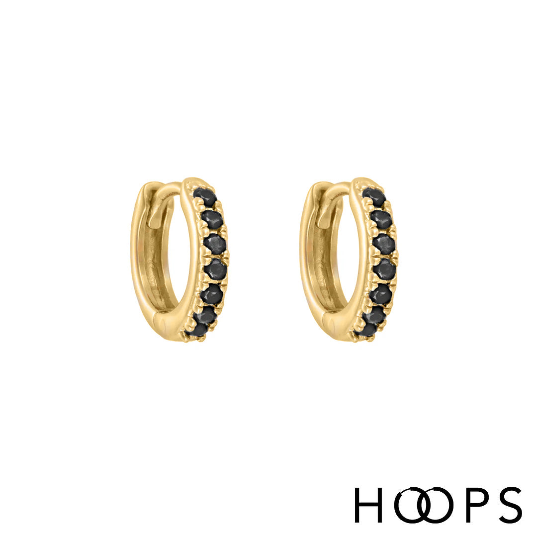 Gold Vermeil Mini Stone Set Lana Huggies image 0