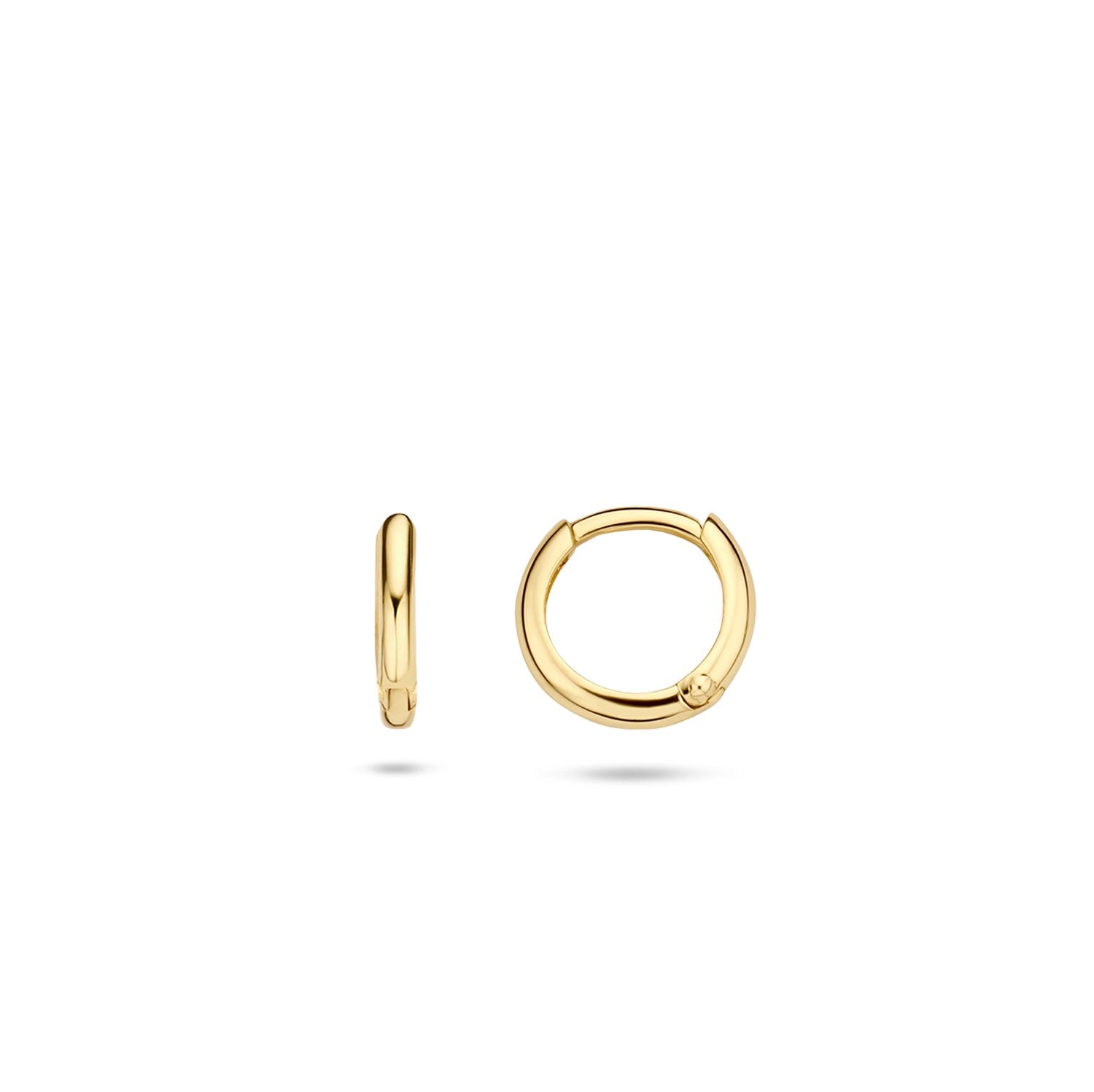 14ct Yellow Gold 9.6mm Huggie Earrings image 1