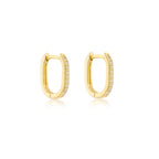 9ct Yellow Gold Estée Stone Set Luxury Huggies image 0