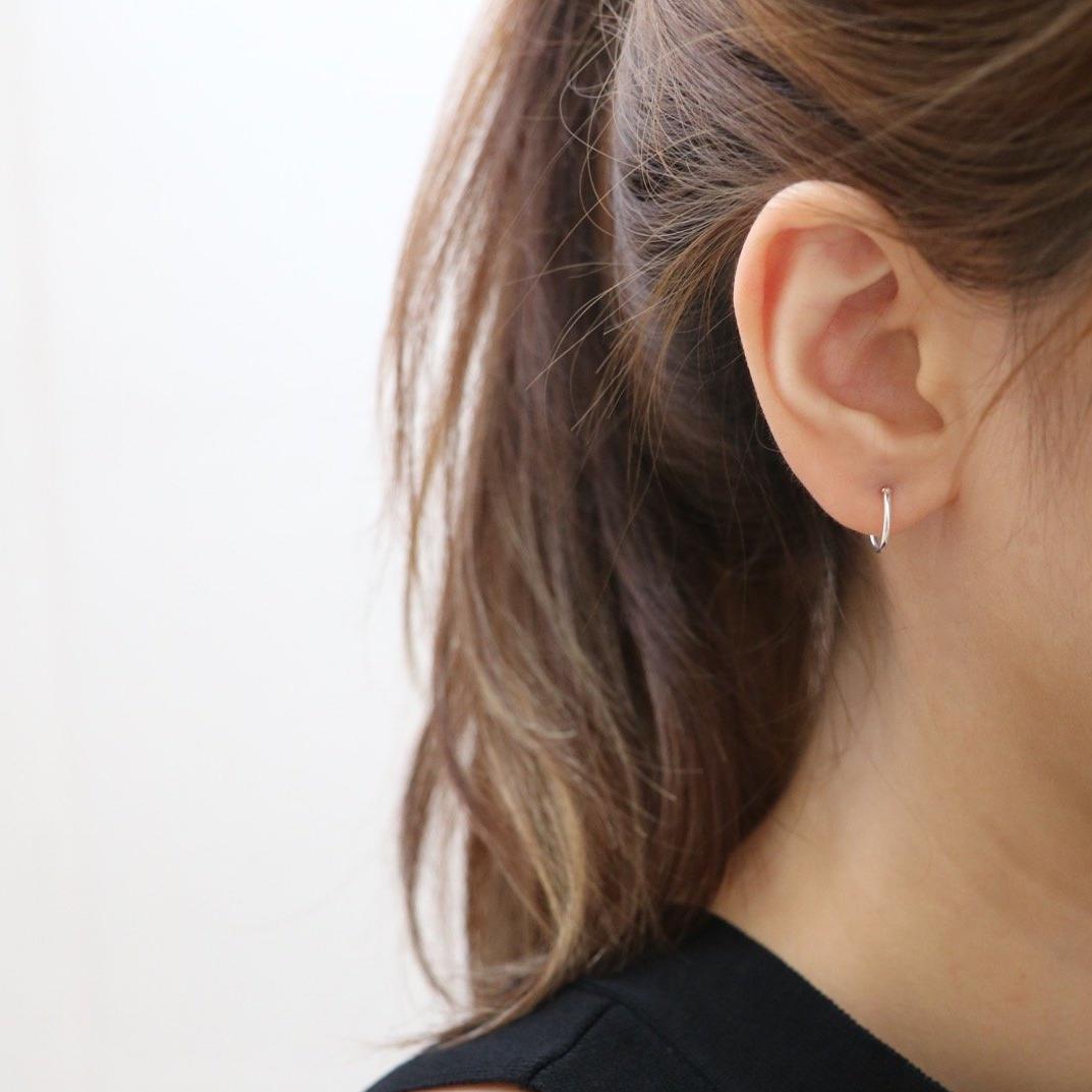Sterling Silver 12mm Hoop Earrings image 1