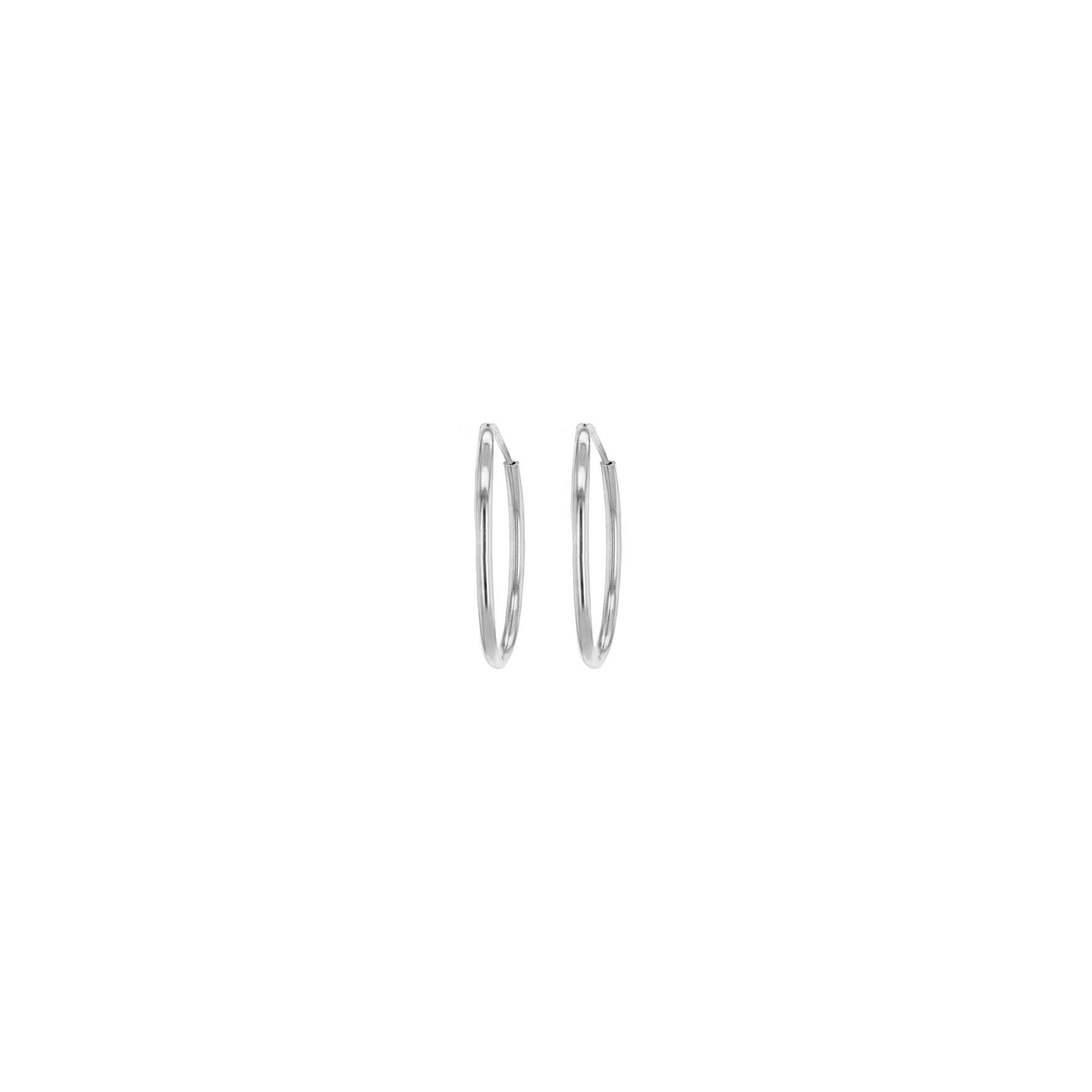 Sterling Silver 12mm Hoop Earrings image 2