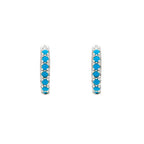Sterling Silver Mini Turquoise Elva Huggies image 1