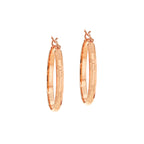 Rose Gold Vermeil Diamond Cut 30mm Hoop Earrings image 2