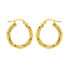 Gold Vermeil 22mm Classic Twist Hoops image 0