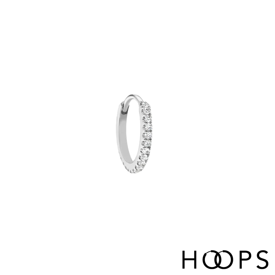 Pavé Stone Set 12mm Eternity Ring Clicker Hoop image 0