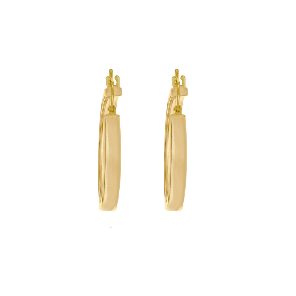 18ct Yellow Gold Luxury 20mm / 3mm Creole Hoops image 1