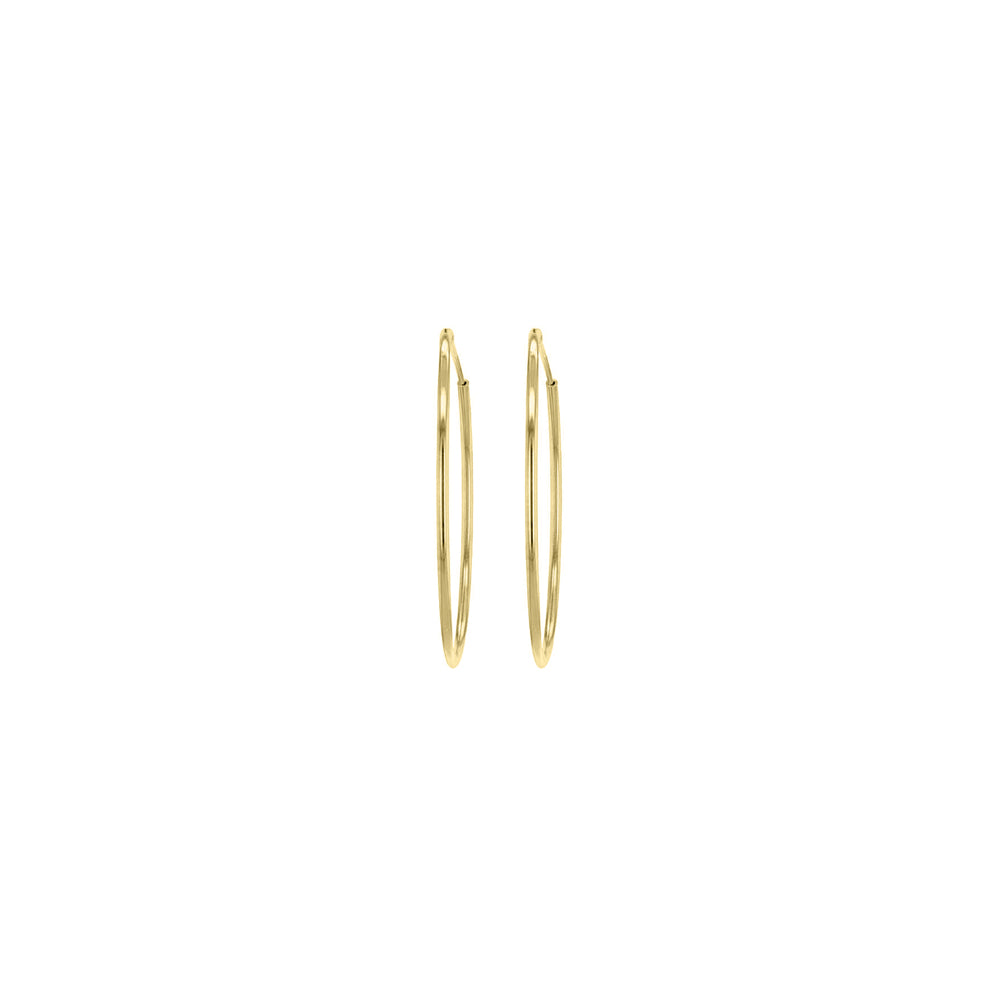 Yellow Gold Vermeil 16mm Classic Hoop Earrings image 1