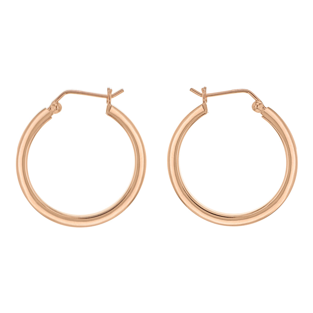 Rose Gold Vermeil 30mm Hoop Earrings image 0