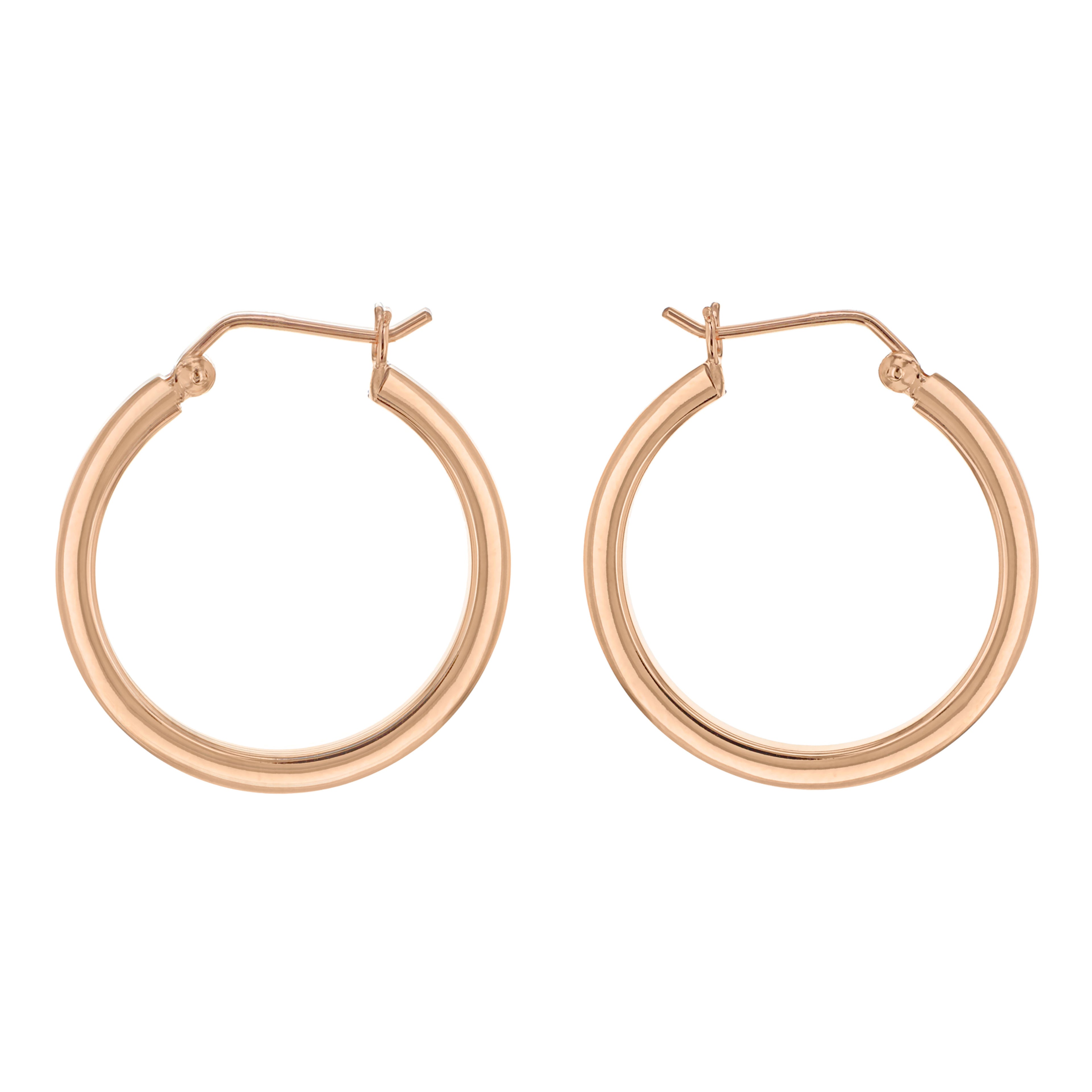 Rose Gold Vermeil 30mm Hoop Earrings image 0