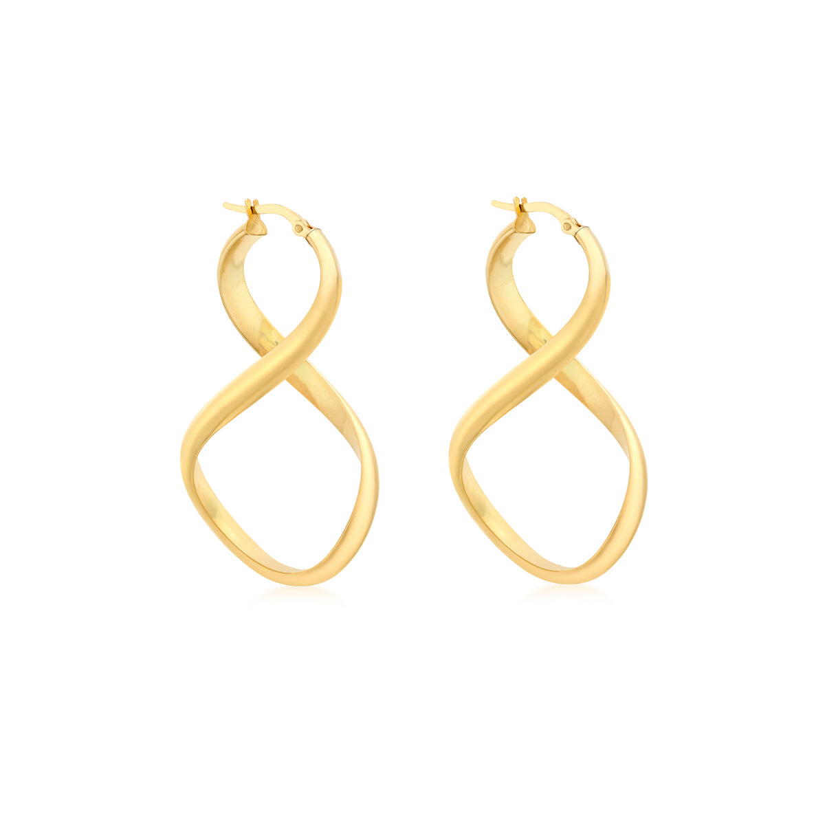 18ct Yellow Gold Billie Long Creole Hoops image 0