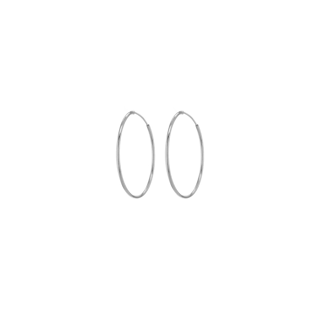 Sterling Silver 16mm Hoop Earrings image 1