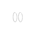 Sterling Silver 16mm Hoop Earrings image 1