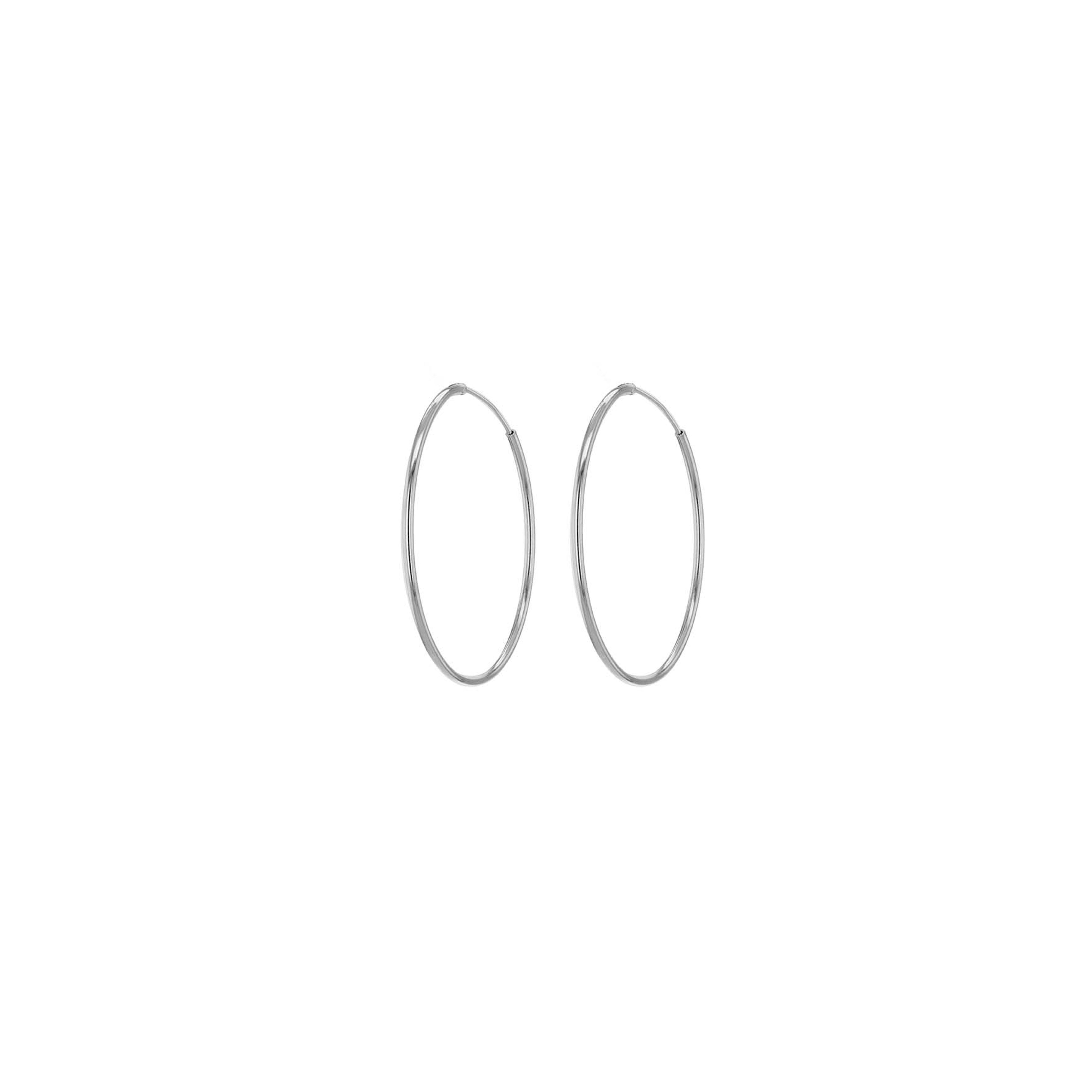 Sterling Silver 16mm Hoop Earrings image 1