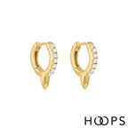 Gold Vermeil Mini Stone Set Lia Huggies image 0