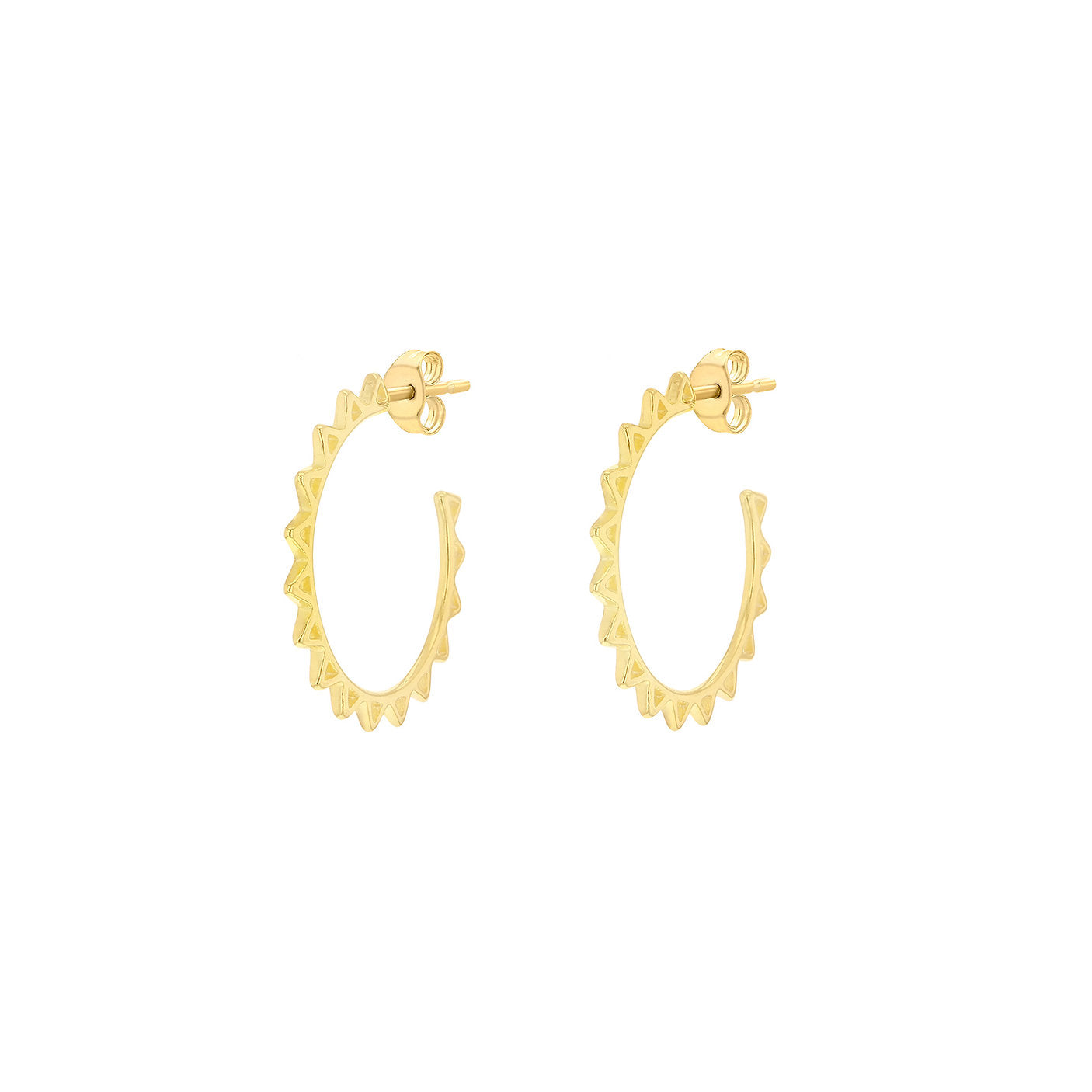 Yellow Gold Vermeil Sun Half Hoops