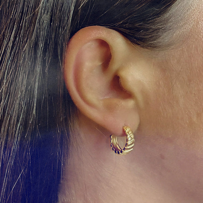 Yellow Gold Vermeil Michelle Hoops