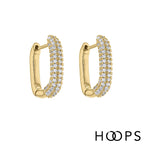 Yellow Gold Vermeil Monaco Hoop Earrings