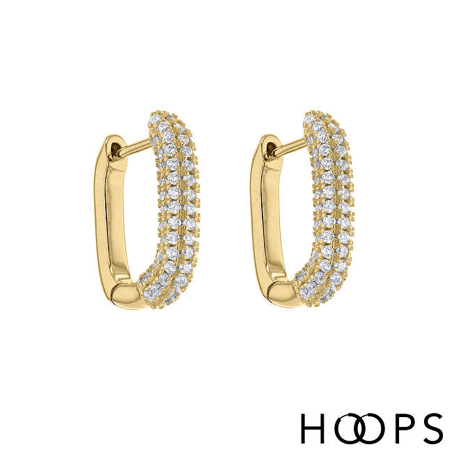 Yellow Gold Vermeil Monaco Hoop Earrings
