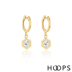 Yellow Gold Vermeil Bello Drop Hoops