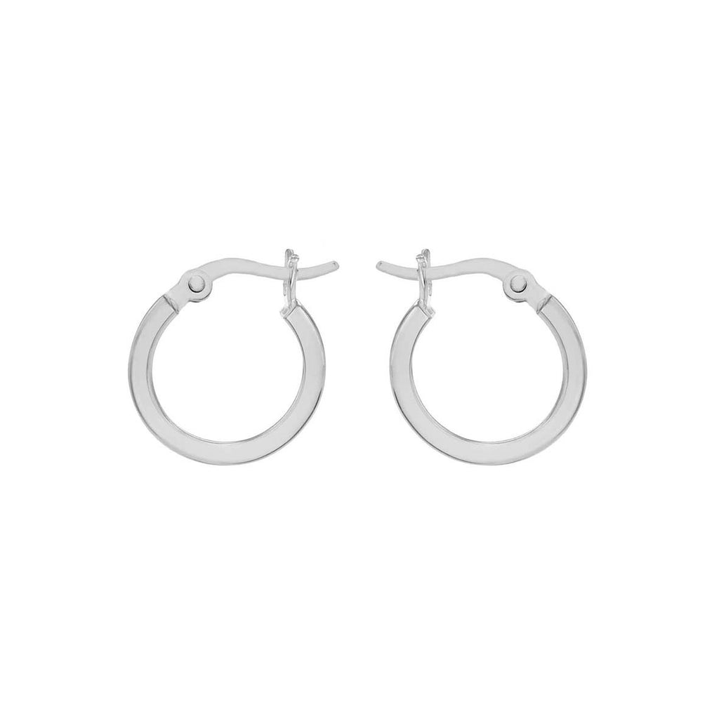 Sterling Silver 20mm Square Tube Hoops