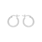 Sterling Silver 20mm Square Tube Hoops