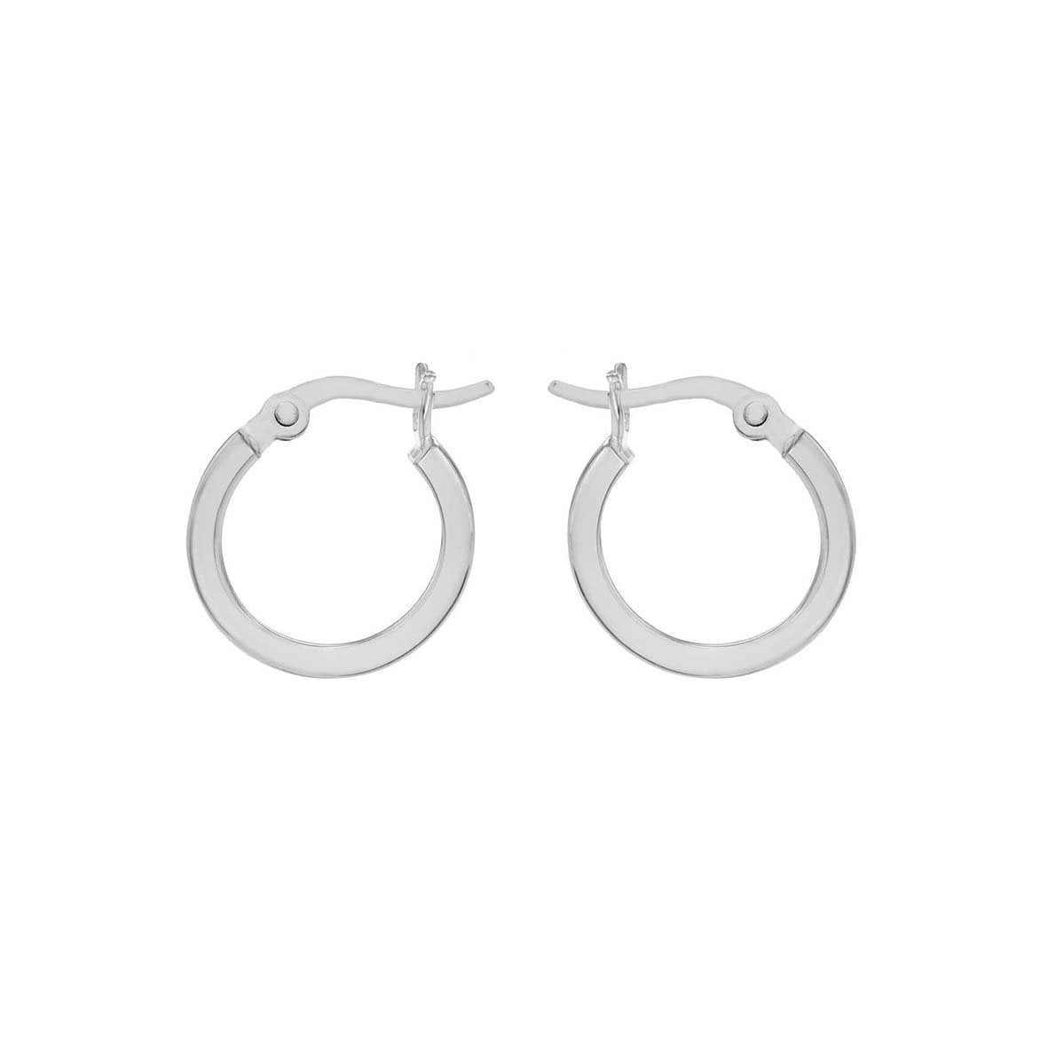 Sterling Silver 20mm Square Tube Hoops