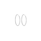 Sterling Silver 16mm Hoop Earrings image 1