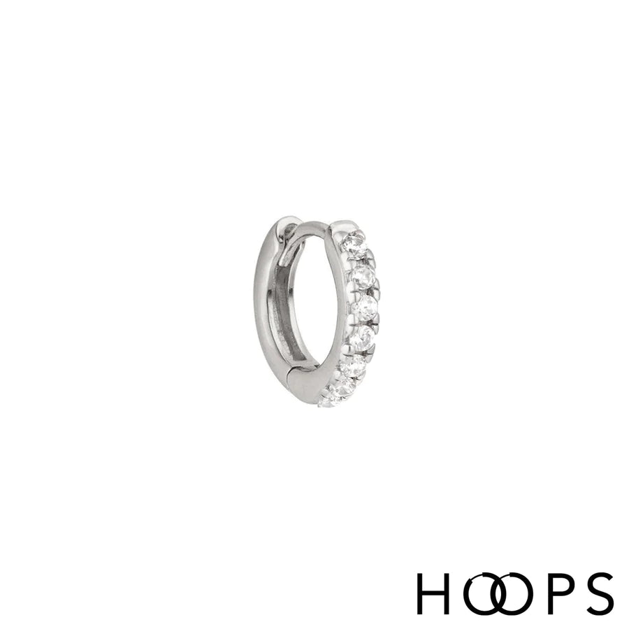 Sterling Silver Mini Stone Set Sara Huggies image 3