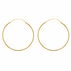 Yellow Gold Vermeil 60mm Classic Hoop Earrings image 0