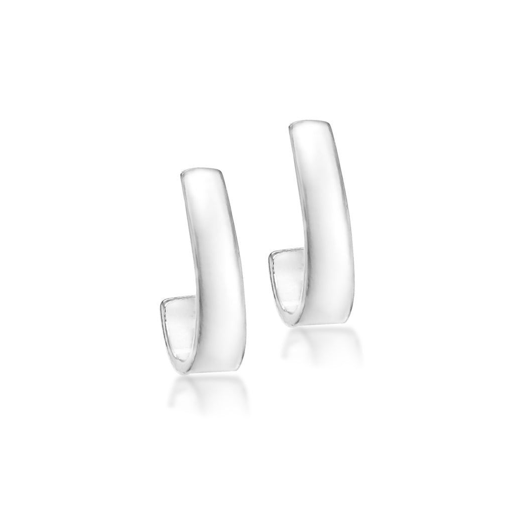 Sterling Silver 13mm x 3.8mm Thick Graduated Hoops image 0