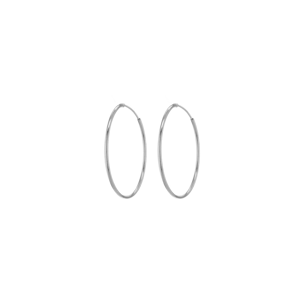 Sterling Silver 25mm Hoop Earrings image 1