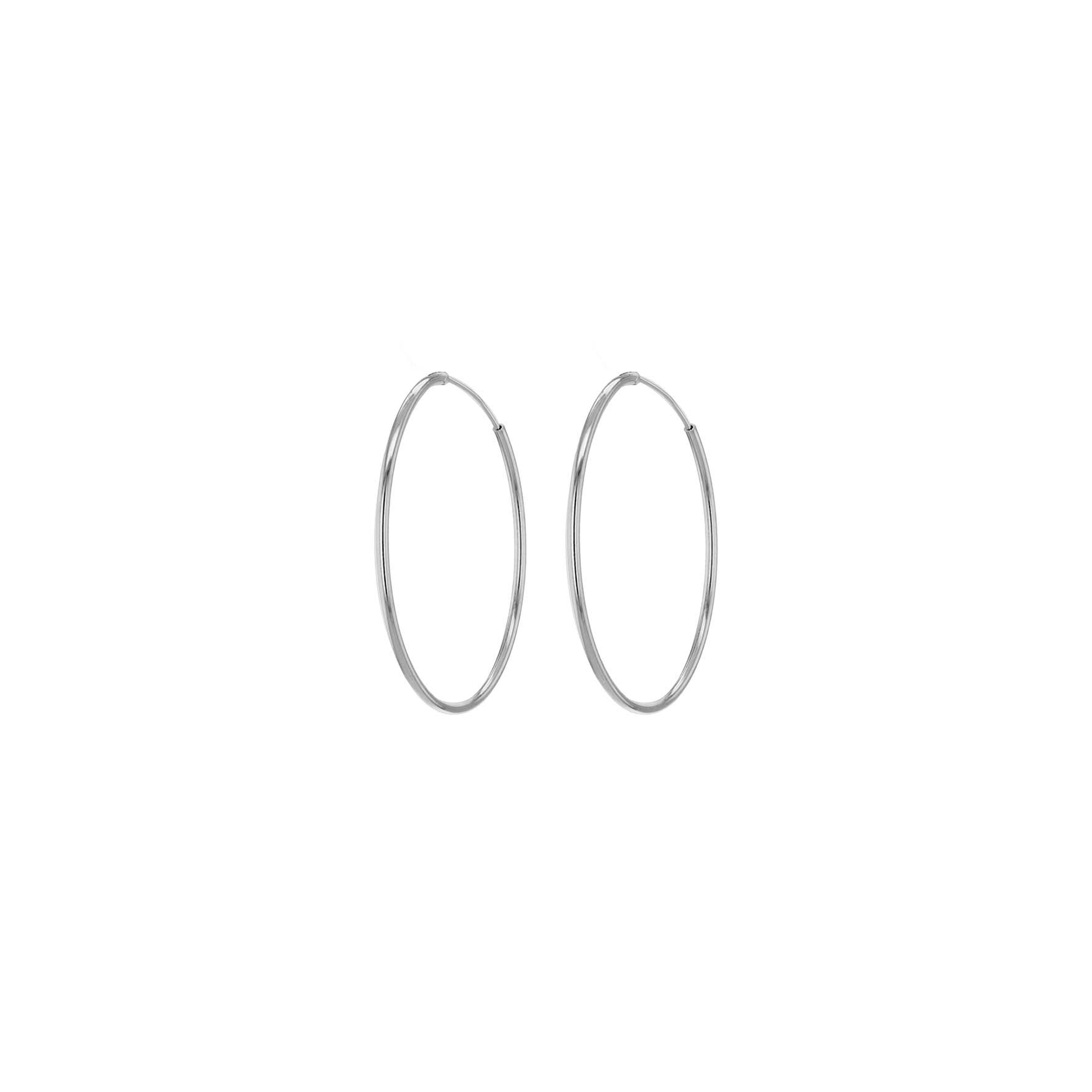 Sterling Silver 25mm Hoop Earrings image 1