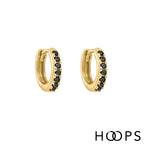 Gold Vermeil Mini Stone Set Lana Huggies image 0